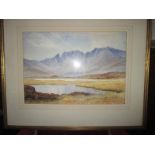 A Glasgow school watercolour drawing 'Mountain Tarns' By Archibald Sandeman RSW. 1887-1941 Signed