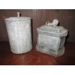 Two early 19th century lead tobacco boxes