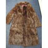 A full length natural Mink fur coat