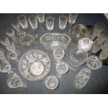A quantity of lead crystal glasswares