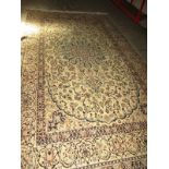 A vintage Persian Nain hand knotted rug 360 x 208 cm