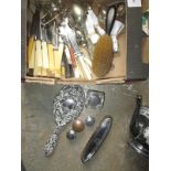 A quantity of silver and plated items