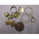 Approx 25g of 9ct gold items