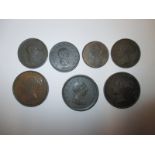 A quantity of Georgian and later bronze coins