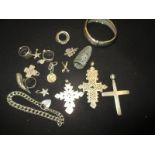 A quantity of silver and white metal items, approx 158g