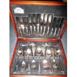 A six place canteen of cutlery