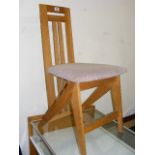 A Macintosh Style Chair Twinned With Modern Stool