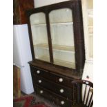 A Large Antique Mahogany Kitchen Cabinet