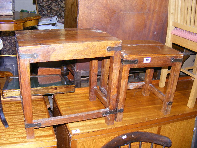 Two Rustic Occasional Tables