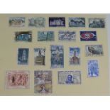 France Picture Stamps, Mid 20thC, Hinged, Some Unfranked, One Sheet