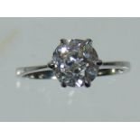 An 18ct White Gold Soliatire Ring Set With Approx. 1.8ct Diamond