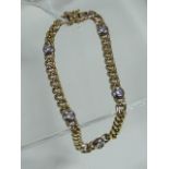 An 14ct Gold Chain With Diamonds