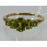 A Ladies 9ct Gold & Peridot Ring