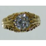 An 18ct Gold Solitaire Ring Set With Approx. 1ct Diamond