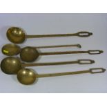 Five 19thC. Manor House Kitchen Ladles