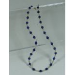 A Gold, Lapis Lazuli & Pearl Necklace