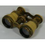 A Pair Of Brass & Ivory Opera Glasses