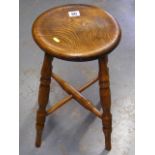 A 19thC. Elm Farmhouse Stool