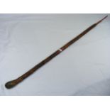 A 19thC. Japanese Poachers Walking Cane With Concealed Fishing Rod, Etched & Signed