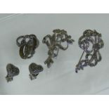 Five Pieces Of Marcasite Jewellery
