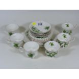 A Royal Albert Trillium Tea & Cake Set Inc. Six Trios