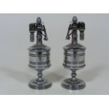 A Pair Of 1950'S Chromium Table Lighters