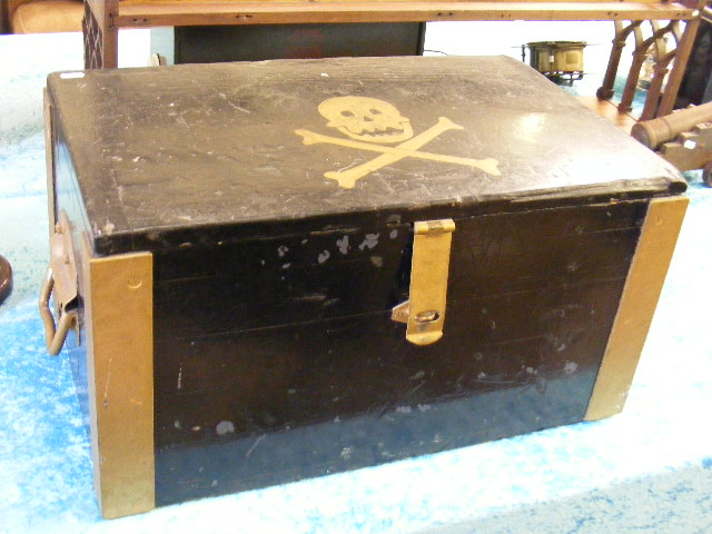A Metal Bound Wooden Box