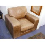 A Deco Style Leather Arm Chair
