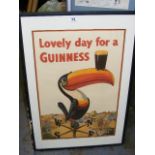A Large Framed Guinness Toucan Poster