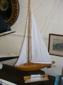 A Vintage Pond Yacht & Stand