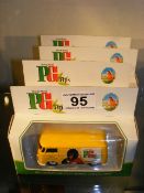 Four PG Tips Boxed Diecast Vehicles