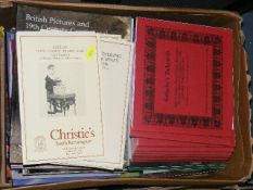 A Boxed Quantity Of Auction Catalogues