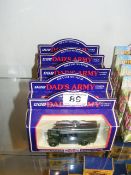 Five Boxed Dads Army Diecast Vehicles