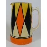 An Art Deco Clarice Cliff Pottery Jug