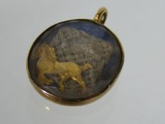 A 17thC. William & Mary Gold Pendant With Gold Hor