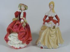 A Royal Doulton Figurine Top Of The Hill & One Oth
