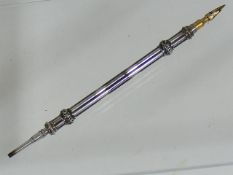 A White Metal Double Ended Pen & Pencil