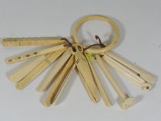 A 19thC. Ivory Babies Teething Ring With Carved To