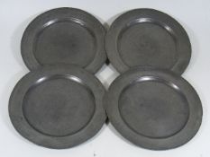 Four 19thC. Pewter Dishes