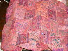 A Vintage Indian Patchwork Throw