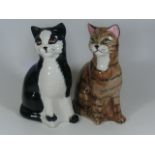 Two Kensington Price Ceramic Fireside Cats