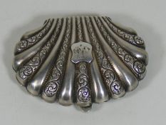 Late 19thC. French Silver Shell Shaped Box