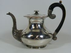A Heavy Gauge Victorian Silver Plated Teapot