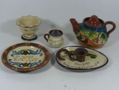 Five Pieces Of Torquay Pottery