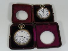 Two Cased Goliath Watches, One With Face Replaced