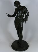 An Early 20thC. Neapolitan Bronze Of Narcissus Sig