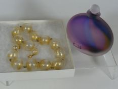 A Murano Glass Necklace Twinned With Frosted Glass