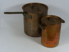 Two Pieces Of Heavy Gauge Queens Copper Cookware
