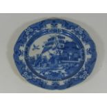 A 19thC. Blue & White Transferware Plate