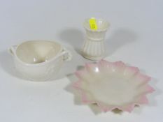 Three Pieces Of Belleek Porcelain